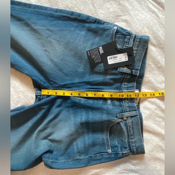 NWT Paige Sawyer high rise straight leg jeans in color “cranked up” - Picture 14 of 15